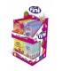 ESPOSITORE  DA BANCO CARAMELLE FINI DA 36 PZ. BUSTINE DA 90GR. CON GUSTI ASSORTITI COME IN FOTO