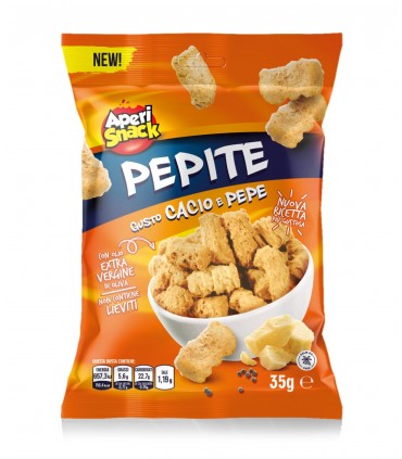 PEPITE GUSTO CACIO E PEPE APERISNACK BUSTINA 35g CONF. 20 PZ.