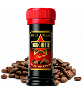 BORGHETTI LIQUORE AL CAFFE' MIGNON 20° BOTTIGLIA IN PLASTICA DA 33.5ML