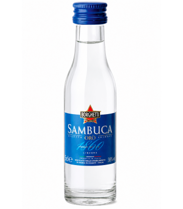 SAMBUCA RICETTA ORO ORIGINALE MIGNON 38° BOTTIGLIA IN VETRO DA 5CL