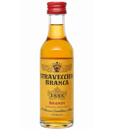 STRAVECCHIO BRANCA BRANDY MIGNON 38° BOTTIGLIA IN VETRO DA 5CL