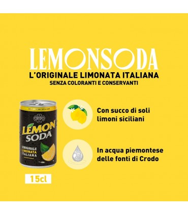 LEMONSODA L'ORIGINALE AL LIMONE LATTINA DA 15CL CONF. 6 PZ.