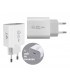 ALIMENTATORE DA MURO LILLI  USB-C TYPE DI ULTIMA GENERAZIONE COLORE BIANCO