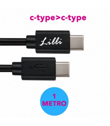 Cavo Lighting Lilli USB-C TYPE LUNGHZZA 1 METRO COLORE NERO