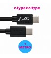 Cavo Lighting Lilli USB-C TYPE LUNGHZZA 1 METRO COLORE NERO
