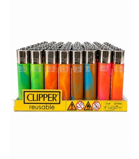 Accendino Clipper Large NEBULA MIX 6 conf. 48 pz. assortiti con 4 grafiche