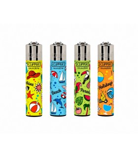Accendino Clipper Large SUMMER conf. 48 pz. assortiti con 4 grafiche