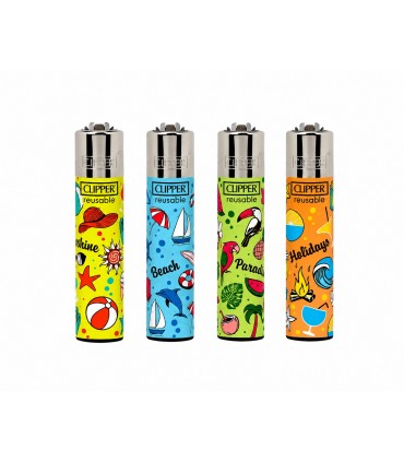 Accendino Clipper Large SUMMER conf. 48 pz. assortiti con 4 grafiche