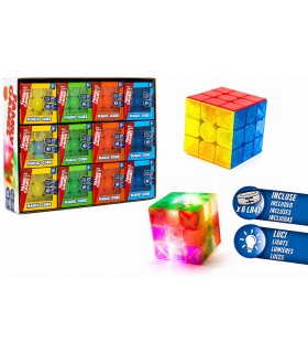 CUBO MAGICO LUMINOSO MISURA 5.5X5.5 CM GLOBO GIOCHI IN EXPO DA 12 PZ.