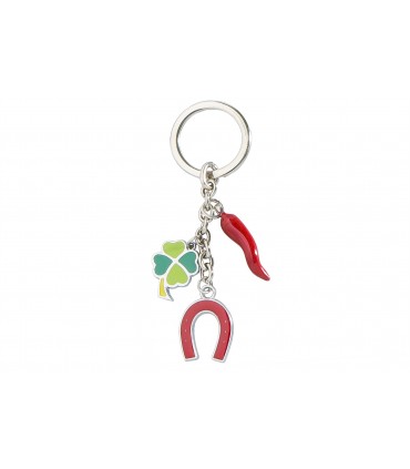 Corno+Quadrifoglio+ferro di cavallo Predan  in scatola da regalo