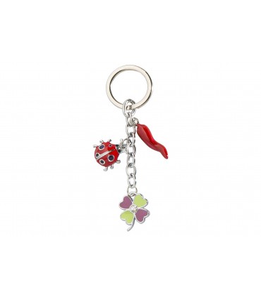 Corno+Coccinella+Fiore+Strass Predan in scatola da regalo