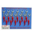 Corno PICCOLO H.5CM  Predan in plastica con catena cartella da 12 pz.