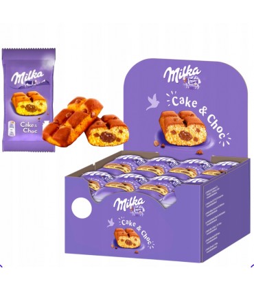 MILKA BISCUITS CAKE&CHOCO 35g CON RIPIENO DI GOCCE DI CIOCCOLATO CONF. 24 PZ.
