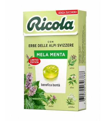 RICOLA MELA MENTA SENZA ZUCCHERO EDIZIONE LIMITATA ASTUCCIO CONF. 10 PZ.