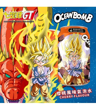 BEVANDA OCEAN BOMB DRAGONBALL  GT SODA AL  GUSTO ciliegia LATTINA DA 330ML 1PZ