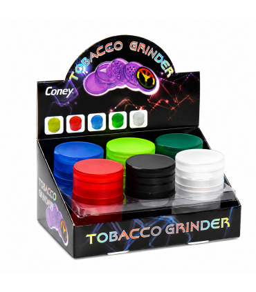Grinder ATOMIC in Plastica 5 parti DA 60MM Expo da 12 pz. colori assortiti