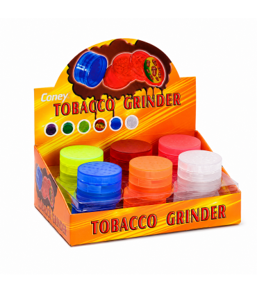 Grinder Coney in Plastica 4 parti DA 50MM Expo da 12 pz. colori assortiti