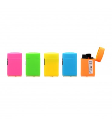 Accendino Elettronico Atomic tirbo Jetflame conf. 25 pz. colori Neon