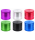 GRINDER ATOMIC IN METALLO COLORATO TRITATABACCO DIAMETRO 63 MM. 4 PARTI + SPATOLA  CONF. DA 6 PZ.