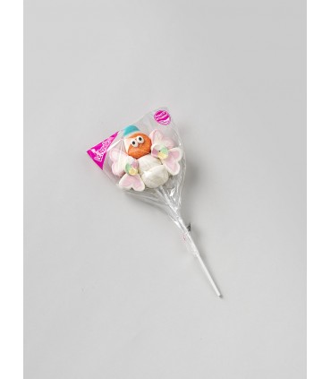 DULCIS SPIEDINI DI MARSHMALLOW A FORMA DI FARFALLA CON DECORAZIONE IN ZUCCHERO H.28 CM. DA 50GR EXPO 12 PZ.