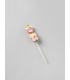 DULCIS SPIEDINI DI MARSHMALLOW ASSORTITI A FORMA DI ANIMALI  CON DECORAZIONE IN ZUCCHERO H.26 CM. DA 40 GR EXPO 20 PZ.
