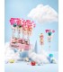 DULCIS SPIEDINI DI MARSHMALLOW ASSORTITI A FORMA DI ANIMALI  CON DECORAZIONE IN ZUCCHERO H.26 CM. DA 40 GR EXPO 20 PZ.