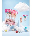 DULCIS SPIEDINI DI MARSHMALLOW ASSORTITI A FORMA DI ANIMALI  CON DECORAZIONE IN ZUCCHERO H.26 CM. DA 40 GR EXPO 20 PZ.