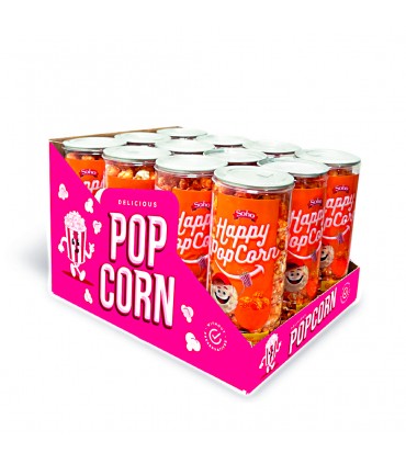 POPCORN HAPPY RICOPERTI AL CARAMELLO SALATO TUBO DA 170gr CONF.12PZ