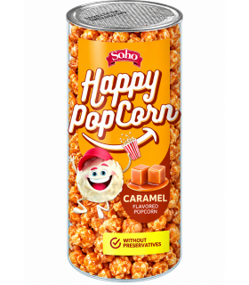 POPCORN HAPPY RICOPERTI AL CARAMELLO SALATO TUBO DA 170gr CONF.12PZ