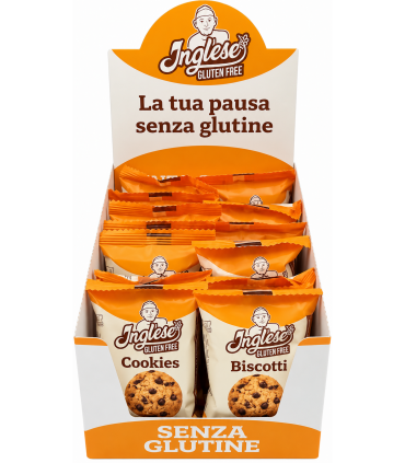 BISCOTTO COOKIES SENZA GLUTINE da 30G. MARCA INGLESE CONF. 12PZ.