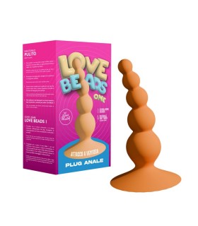 LOVE BEADS ONE PLUG ANALE IN SILICONE STIMOLAZIONE SFERICA ATTACCO A VENTOSA  COMPATIBILE PER DISTRIBUTORI AUTOMATICI