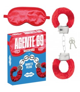 AGENTE 69 MASCHERINA IN TESSUTO + MANETTE PELOSE  COMPATIBILE PER DISTRIBUTORI AUTOMATICI