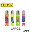 Accendino Clipper LARGE Dino Sports conf. 48 pz. assortiti con 4 grafiche