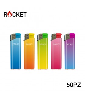 Accendino ELETTRONICO rocket  GRADIENT  conf. 50 pz. assortito con 5 FANTASIE