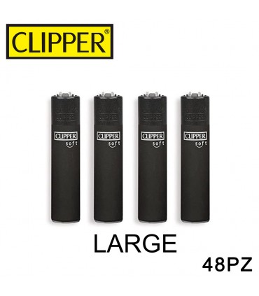 Accendino Clipper large Black Soft conf. 48 pz.