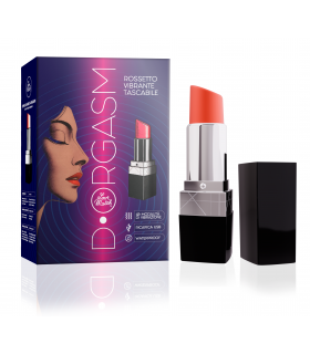 ROSSETTO VIBRANTE TASCABILE RICARICABILE USB CON 10 MODALITA DI VIBRAZIONE WATERPROOF