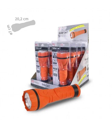 TORCIA RUBBER LED 7 IN GOMMA ANTIURTO  1 PZ