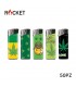 ACCENDINO ELETTRONICO ROCKET CANNABIS  CONF. 50 PZ ASSORTITI CON 5 FANTASIE