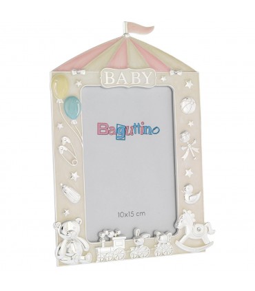 CORNICE PORTAFOTO BAGUTTA CIRCO 10x15 ROSA B4226R