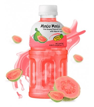 BEVANDA MOGU MOGU AL GUSTO GUAVA E NATA DE COCO CON PEZZI DI FRUTTA  BOTTIGLIA DA 320ML CONF. 6 PZ.