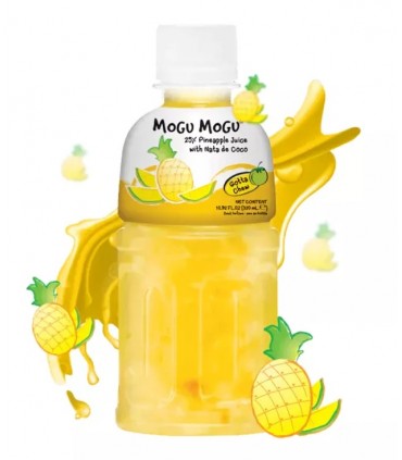 BEVANDA MOGU MOGU AL GUSTO ANANAS E NATA DE COCCO CON PEZZI DI FRUTTA  BOTTIGLIA DA 320ML CONF. 6PZ.