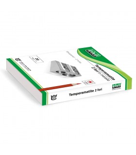 Temperamatite Lebez a 2 fori in metallo conf. da 20 pz.