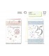 biglietto CROMO ANNIVERSARIO 25 ANNI CON RILIEVO E INTERNO A COLORI CONF. 12 PZ. ASSORTITI