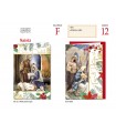 biglietto DI NATALE CROMO CON GLITTER ELAVORAZIONE IN ORO E RILIEVO INTERNO A COLORI conf. 12 pz. assortiti