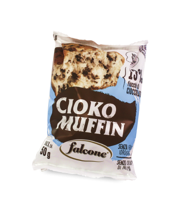 MUFFIN CON CIOCCOLATO AL LATTE FALCONE DOLCIARIA 50G EXPO DA 18 PZ.