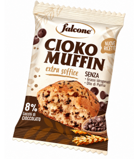 MUFFIN CON CIOCCOLATO AL LATTE FALCONE DOLCIARIA 50G EXPO DA 18 PZ.