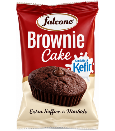 BROWNIE CAKE FALCONE AL CIOCCOLATO CON LATTE KEFIR 50G. CONF. 18 PZ.