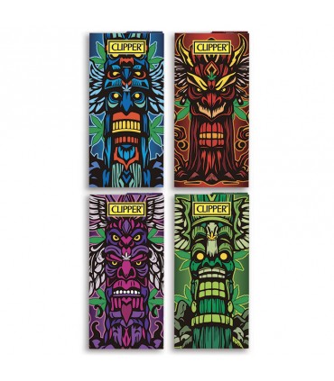 Cartina Clipper LUNGA PREMIUM WEED TOTEMS + FILTRI IN CARTA conf.12 libretti da 32 cartine + 32 filtri CON 4 GRAFICHE