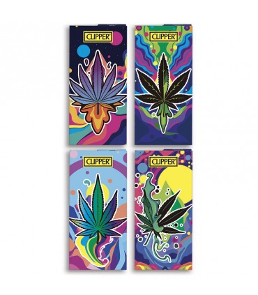 Cartina Clipper LUNGA PREMIUM ACID DREAM + FILTRI IN CARTA conf.12 libretti da 32 cartine + 32 filtri CON 4 GRAFICHE