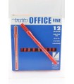 Pennarello Tratto Office Fine conf. da 12 pz. colore rosso